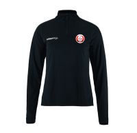KV Wordt Kwiek - Half zip Dames rood en zwart