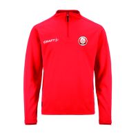 KV Wordt Kwiek - Half zip Kids rood en zwart