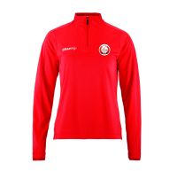 KV Wordt Kwiek - Half zip Dames rood en zwart